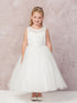 Baby Girls Champagne Illusion Neck Flower Girl Easter Dress 6-24M